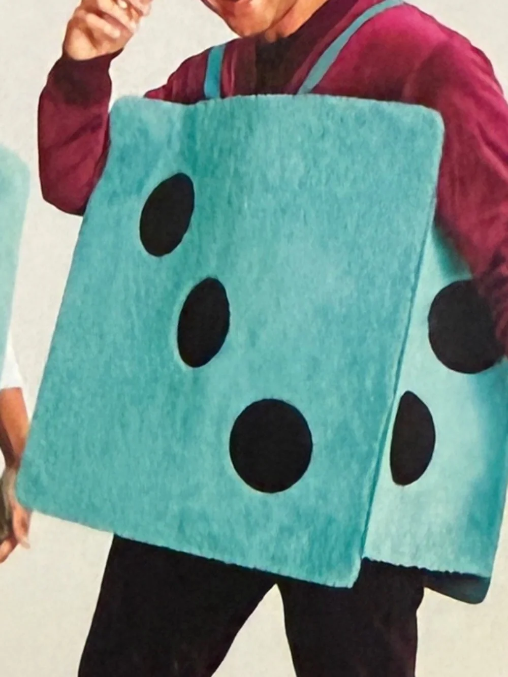 NWT Dice Costume  Target Hyde & Eek Fuzzy Dice Turquoise Costume One Size